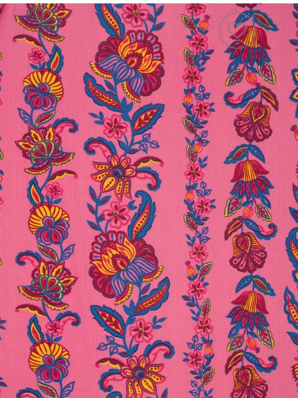 Printfresh Pink Floral Maxi Dress with Folklore Motif - Picture 4 of 12